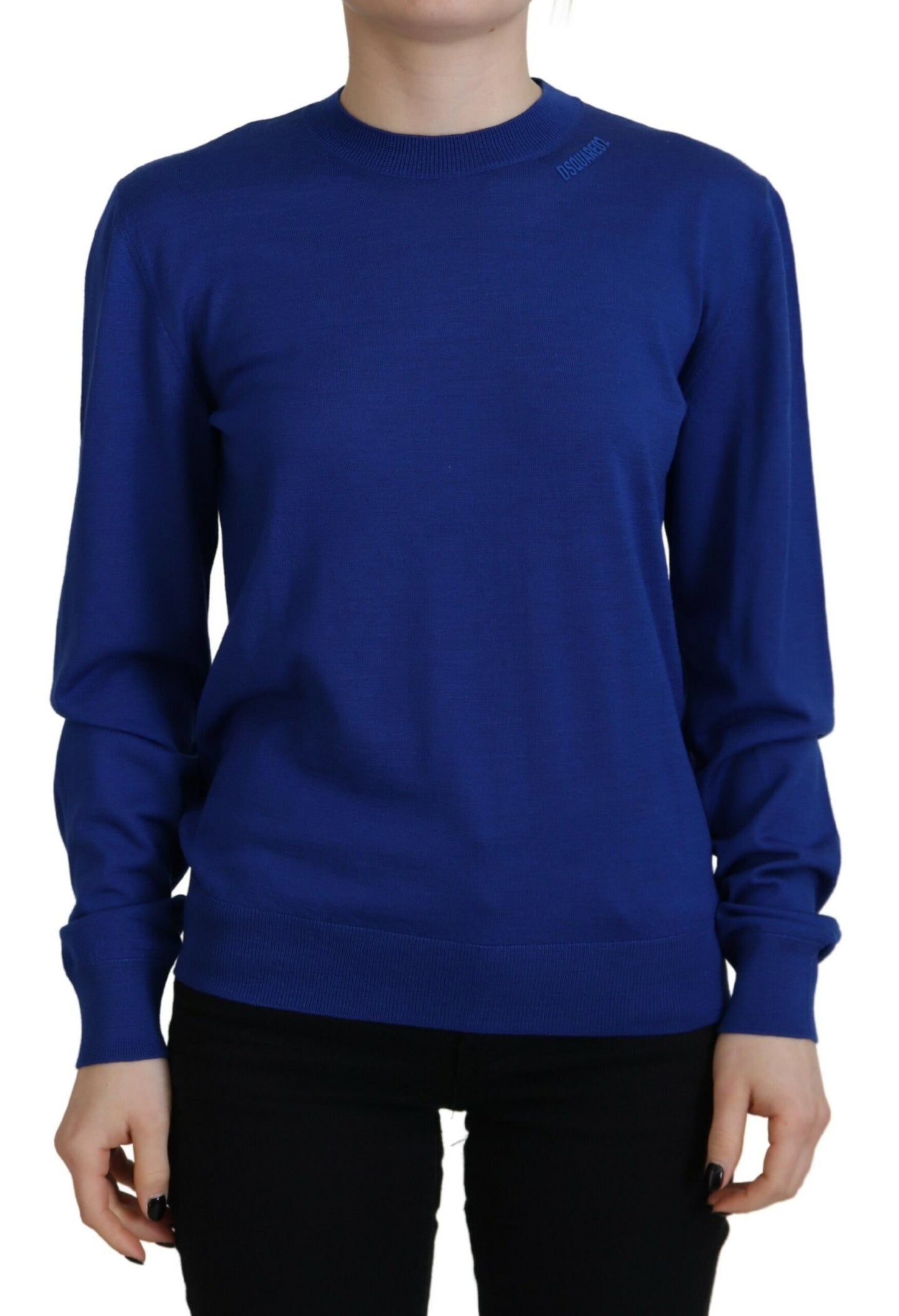 Dsquared² Blue Long Sleeve Crew Neck Casual Sweater by Dsquared²