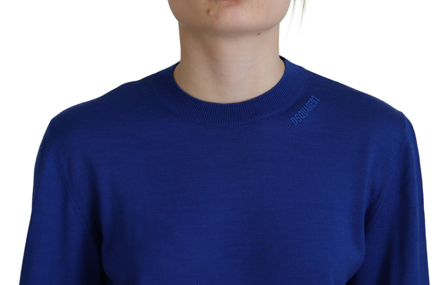 Dsquared² Blue Long Sleeve Crew Neck Casual Sweater by Dsquared²
