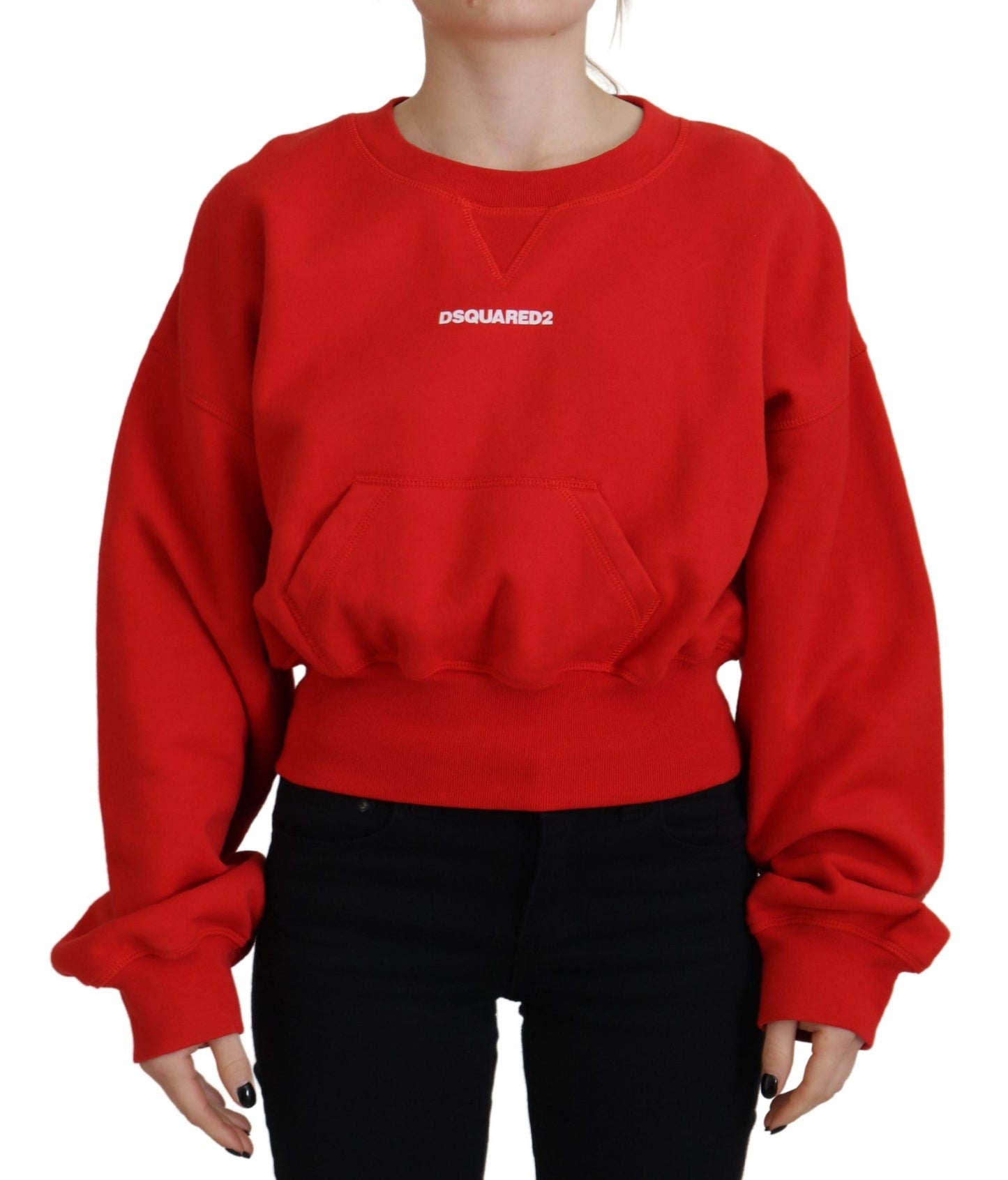 Dsquared² Red Logo Print Women Crew Neck Long Sleeve Sweater by Dsquared²