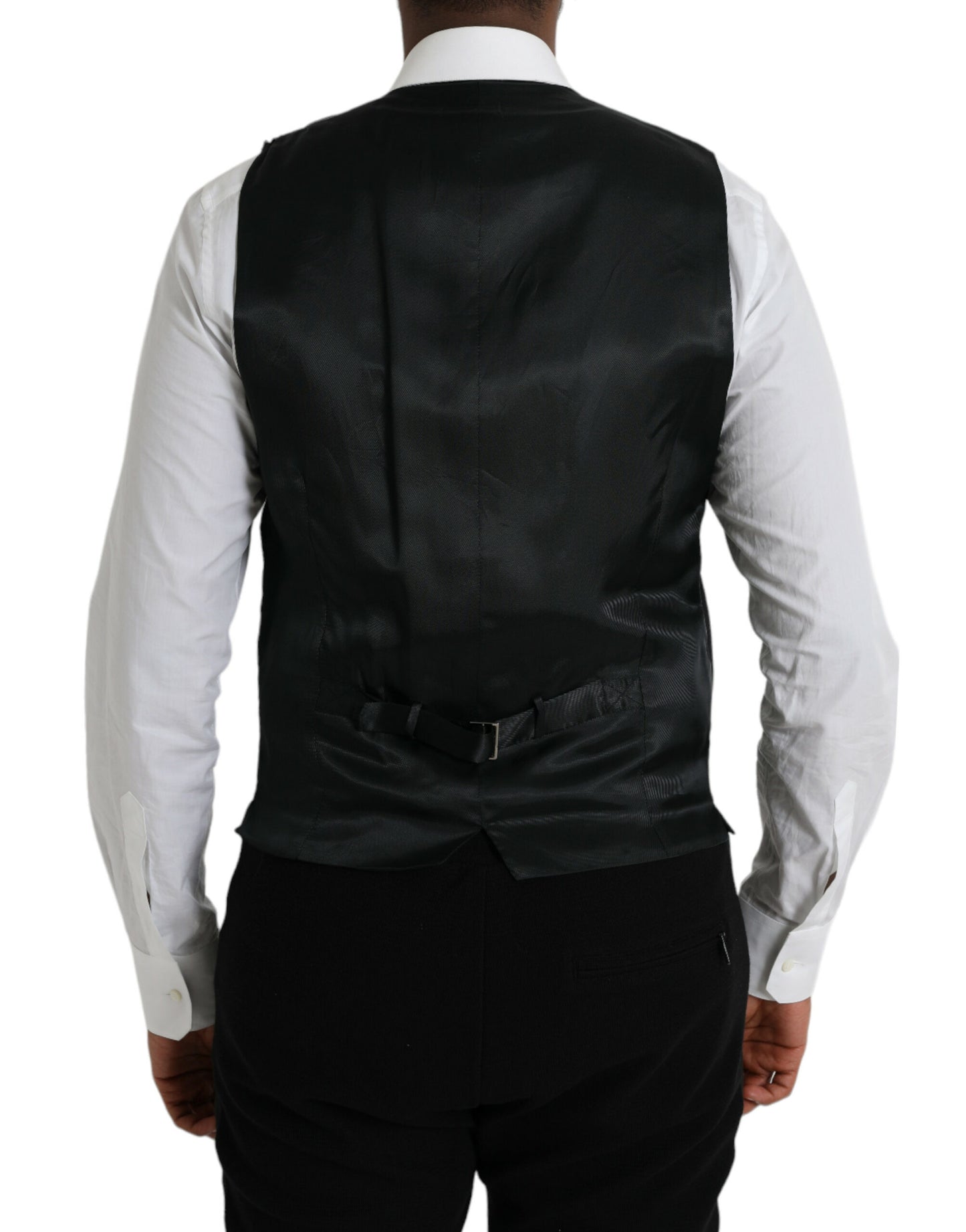 Dolce & Gabbana Robe gilet en coton noir Gilet formel