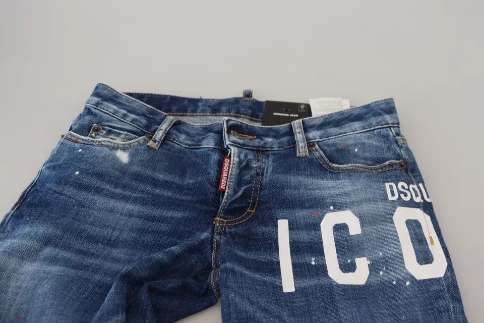 Dsquared² Blue Icon Low Waist Skinny Jennifer Denim Jeans by Dsquared²