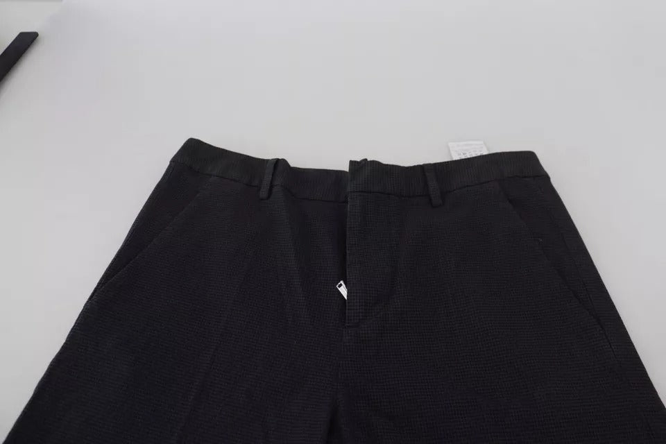 Dsquared² Black Checkered High Waist Straight Pants by Dsquared²