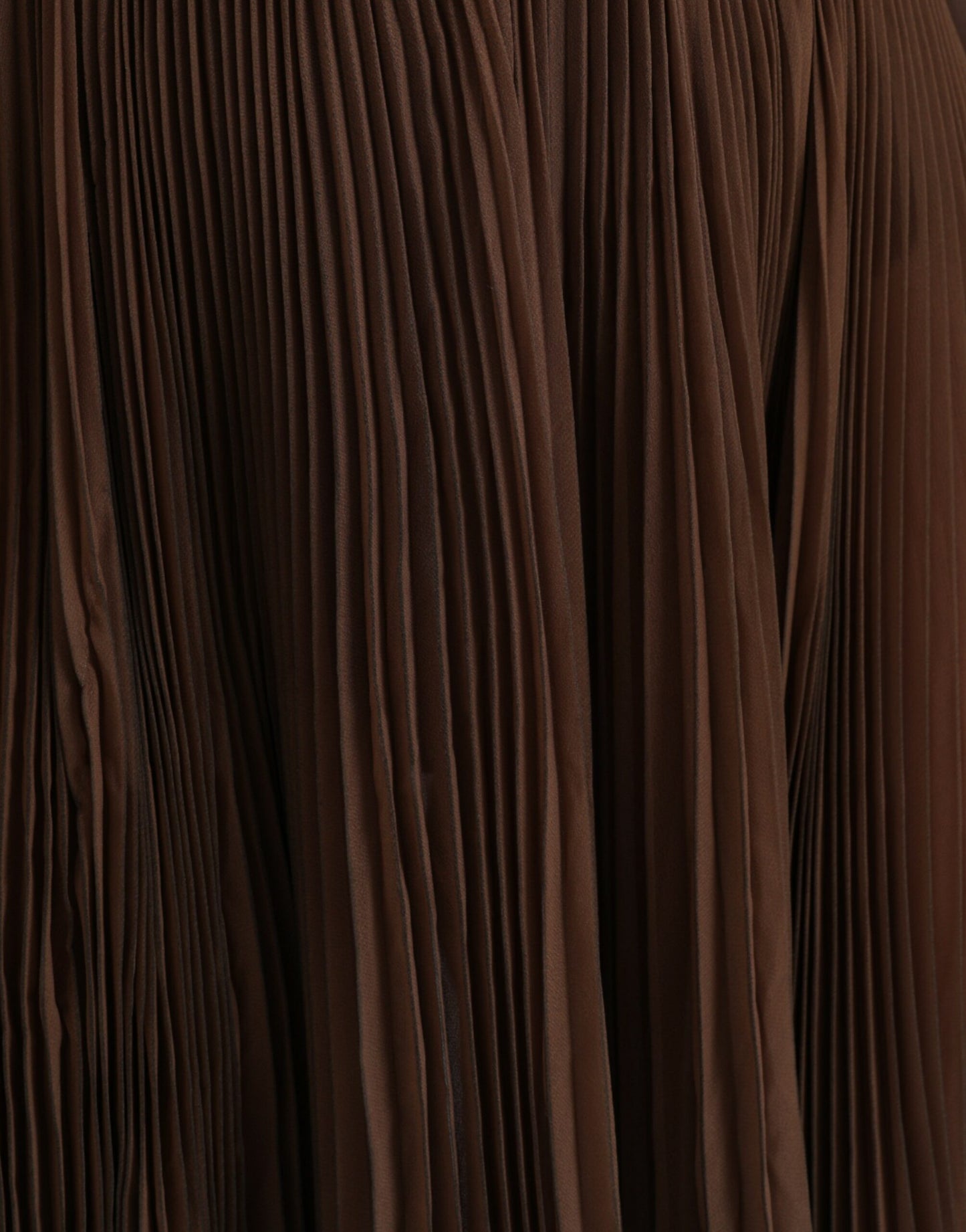 Jupe midi plissée taille haute en polyester marron Dolce & Gabbana