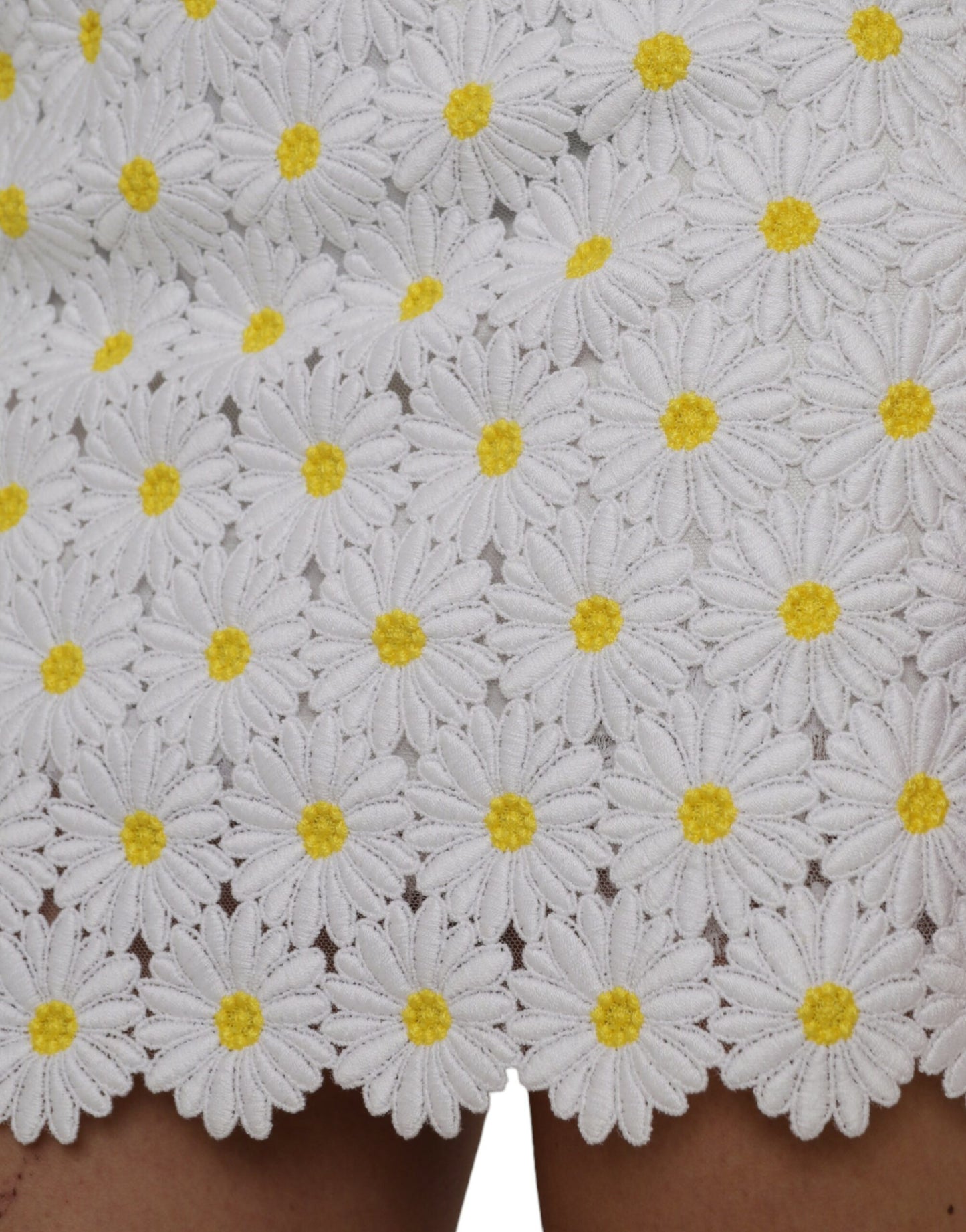 Mini-jupe trapèze blanche à fleurs Dolce & Gabbana