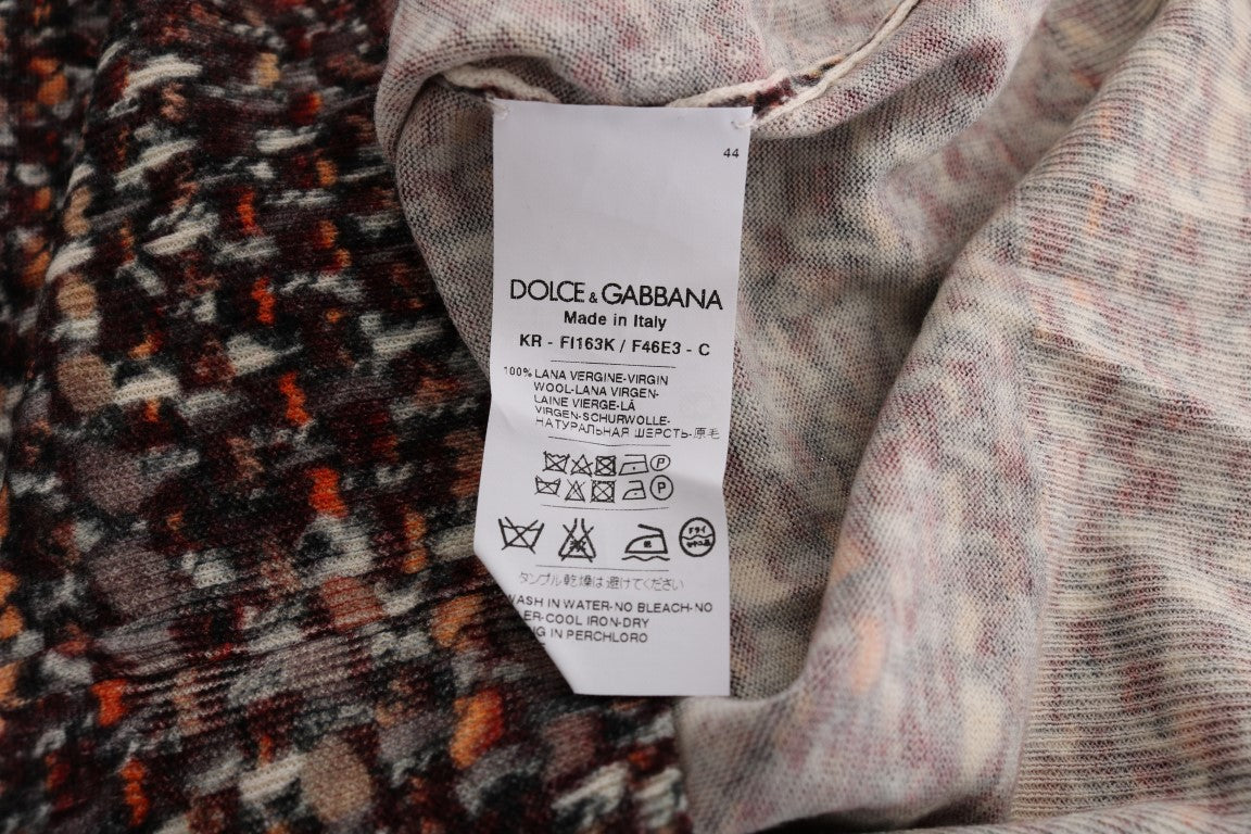 Haut sans manches en laine tricotée multicolore Dolce & Gabbana