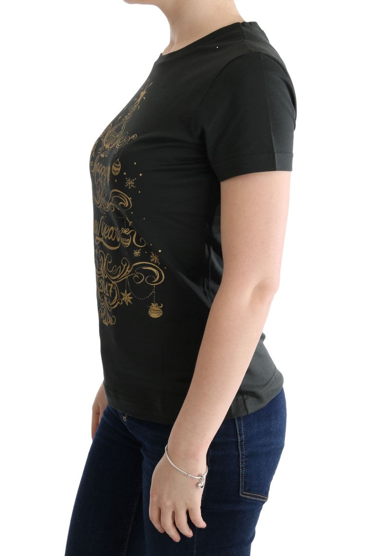 T-shirt en coton vert émeraude Dolce & Gabbana avec imprimé 2017