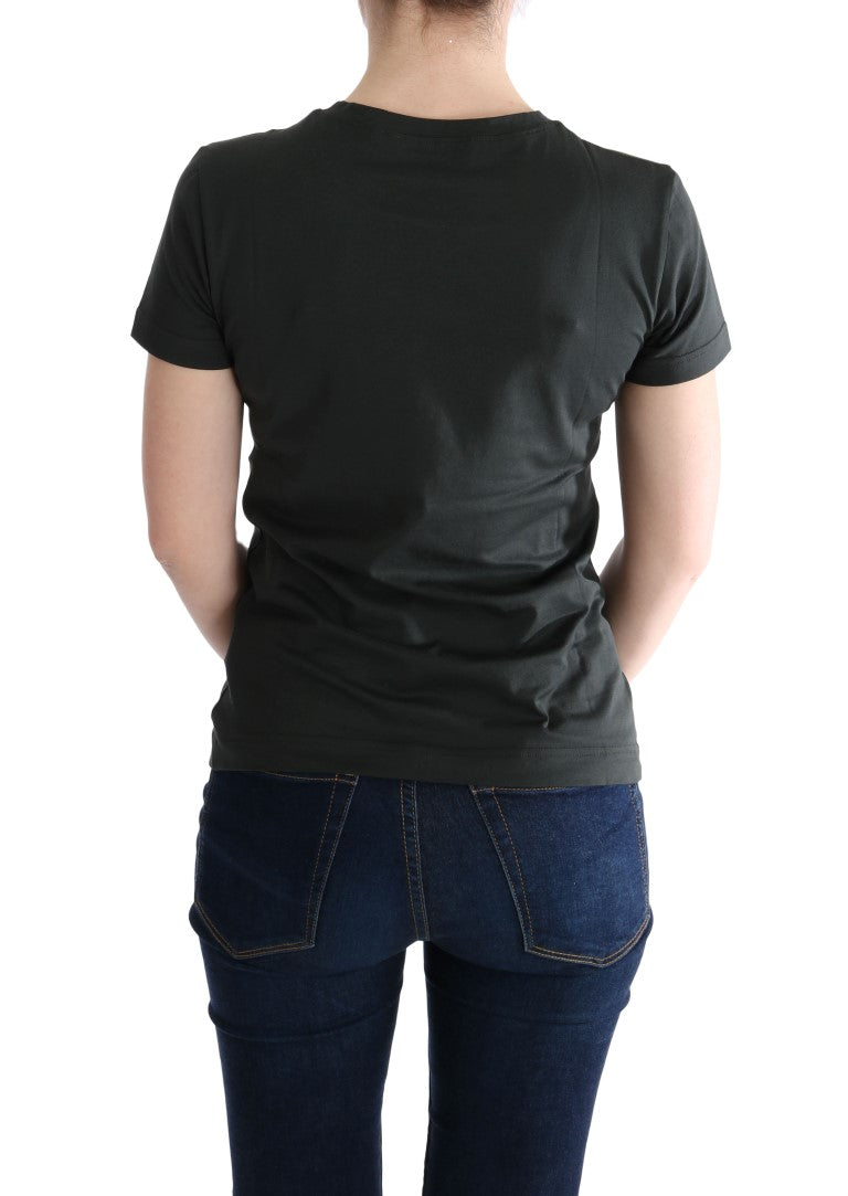 T-shirt en coton vert émeraude Dolce & Gabbana avec imprimé 2017