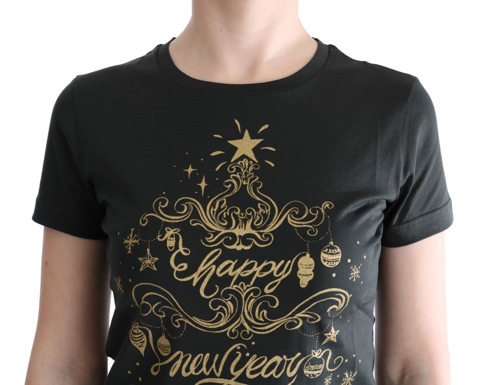 T-shirt en coton vert émeraude Dolce & Gabbana avec imprimé 2017