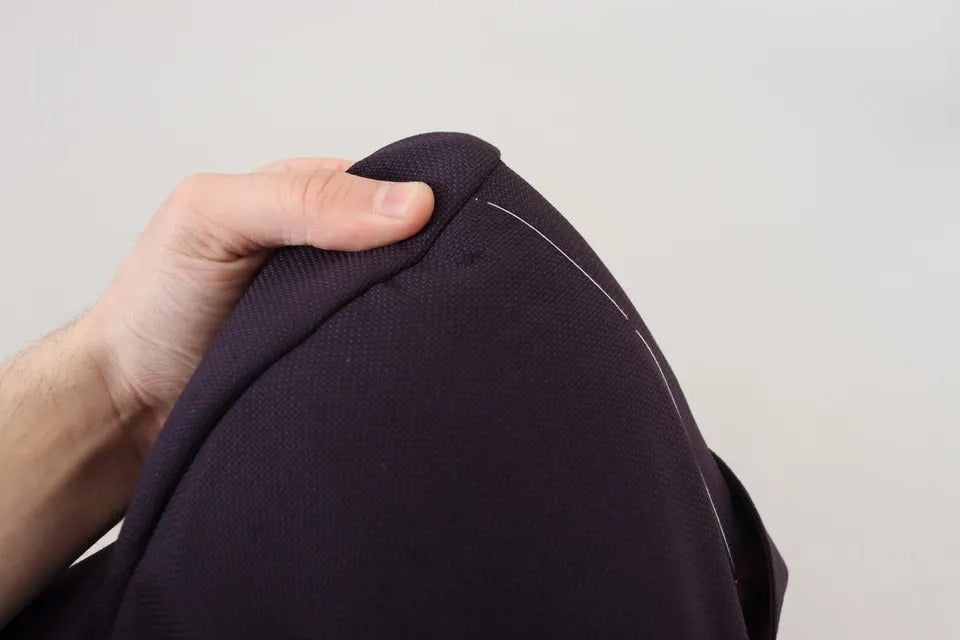 Blazer en laine à simple boutonnage et logo violet Dolce & Gabbana