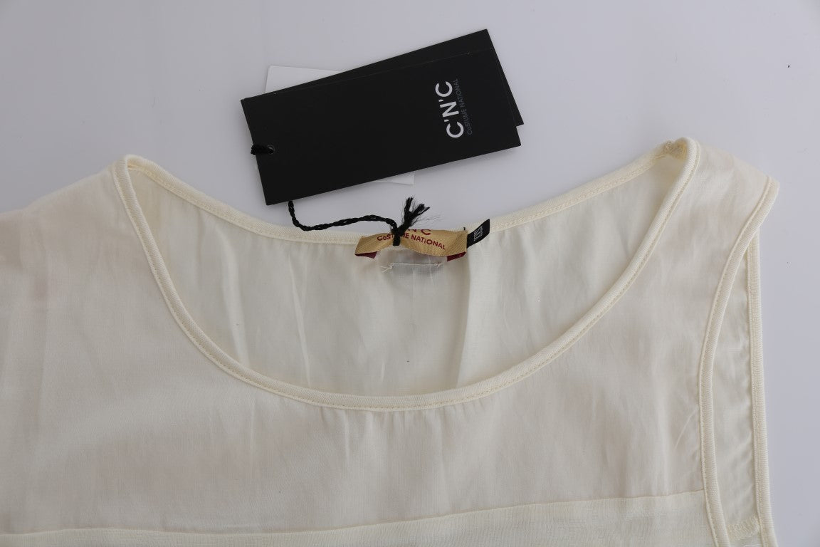 Haut beige sans manches en modal Costume National - Elevated Basics