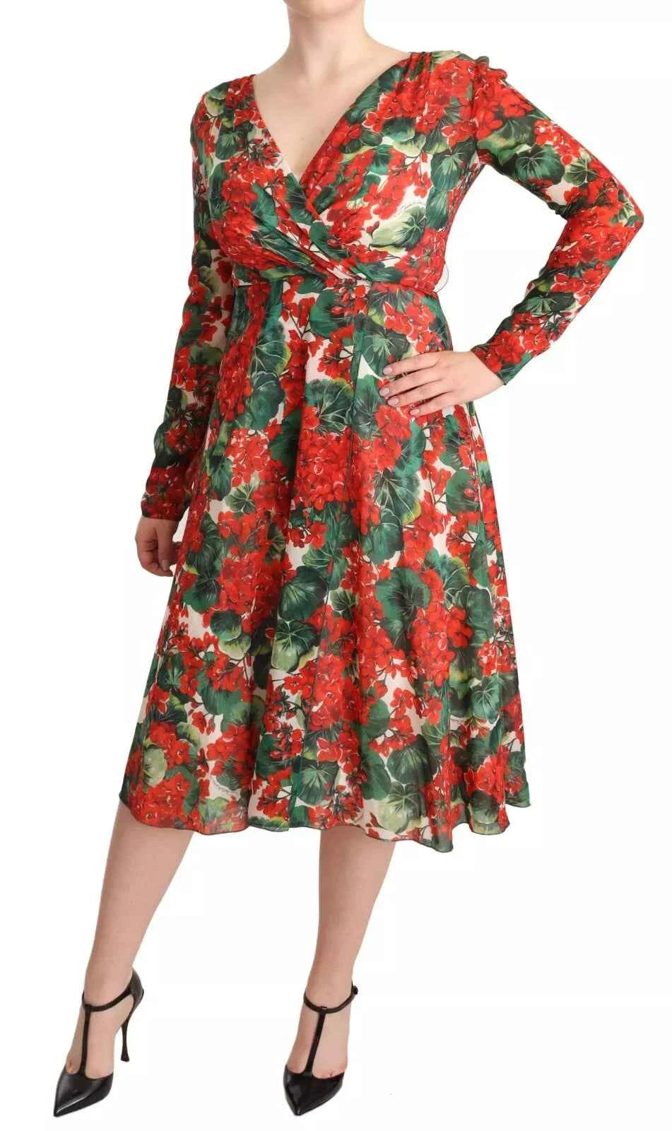 Dolce & Gabbana Portofino Zijde Shift Dress Wit Bloemen