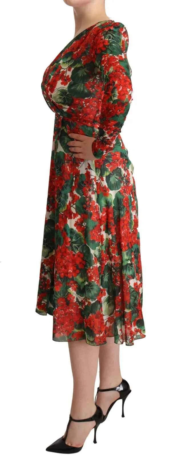 Dolce & Gabbana Portofino Zijde Shift Dress Wit Bloemen
