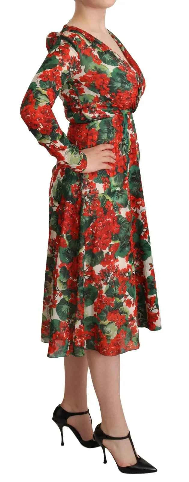 Dolce & Gabbana Portofino Zijde Shift Dress Wit Bloemen