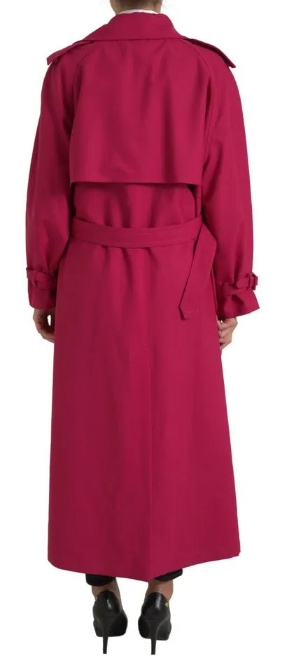 Dolce & Gabbana Trench-coat croisé rose foncé