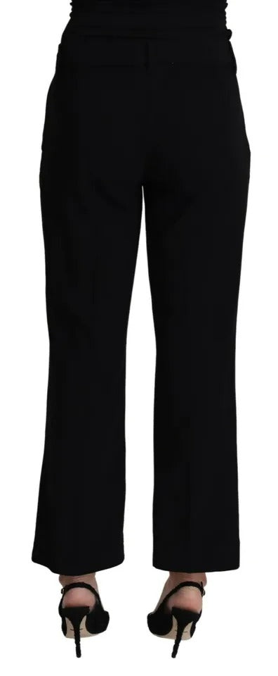 Dolce & Gabbana Black Wool Stretch Cropped Capri Trouser Pants by Dolce & Gabbana