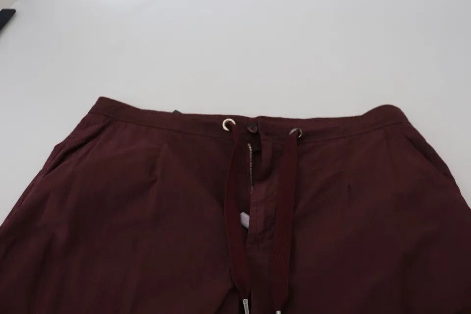 Dolce & Gabbana Bordeaux Cargo Jogger Trouser Cotton Pants by Dolce & Gabbana