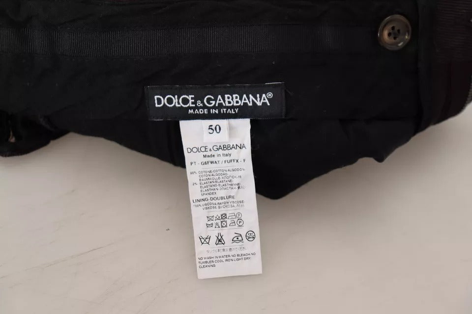 Dolce & Gabbana Brown Skinny Men Cotton Stretch Pants by Dolce & Gabbana
