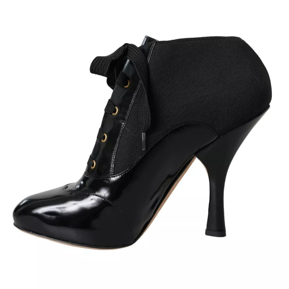 Bottines en jersey stretch noir Dolce & Gabbana