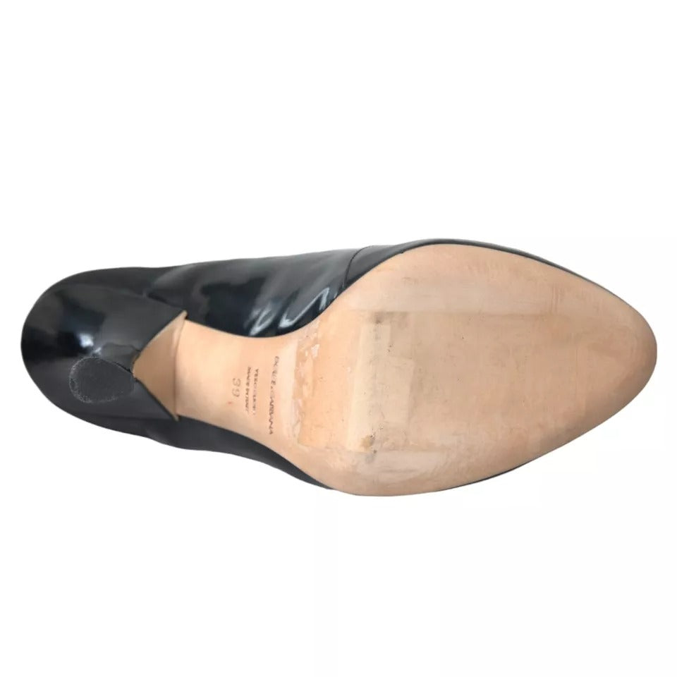 Bottines en jersey stretch noir Dolce & Gabbana