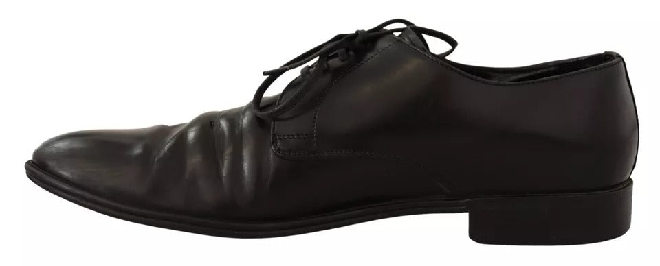 Chaussures habillées Derby en cuir noir Dolce & Gabbana