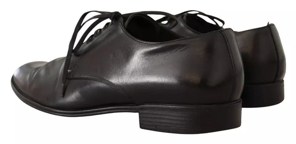 Chaussures habillées Derby en cuir noir Dolce & Gabbana