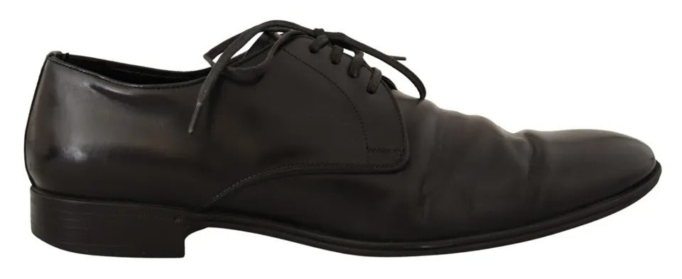 Chaussures habillées Derby en cuir noir Dolce & Gabbana