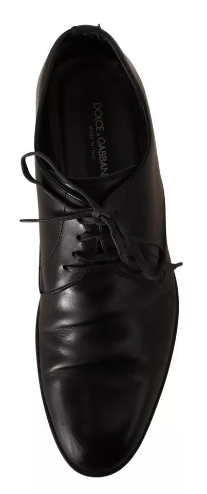 Chaussures habillées Derby en cuir noir Dolce & Gabbana