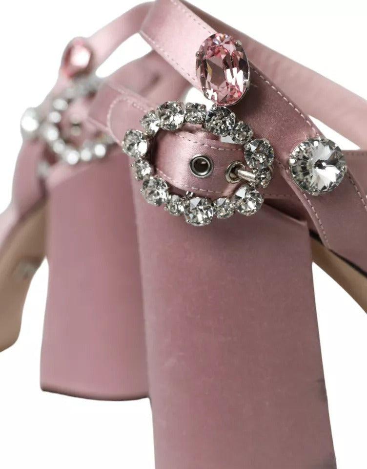 Sandales Dolce & Gabbana à plumes de dinde roses