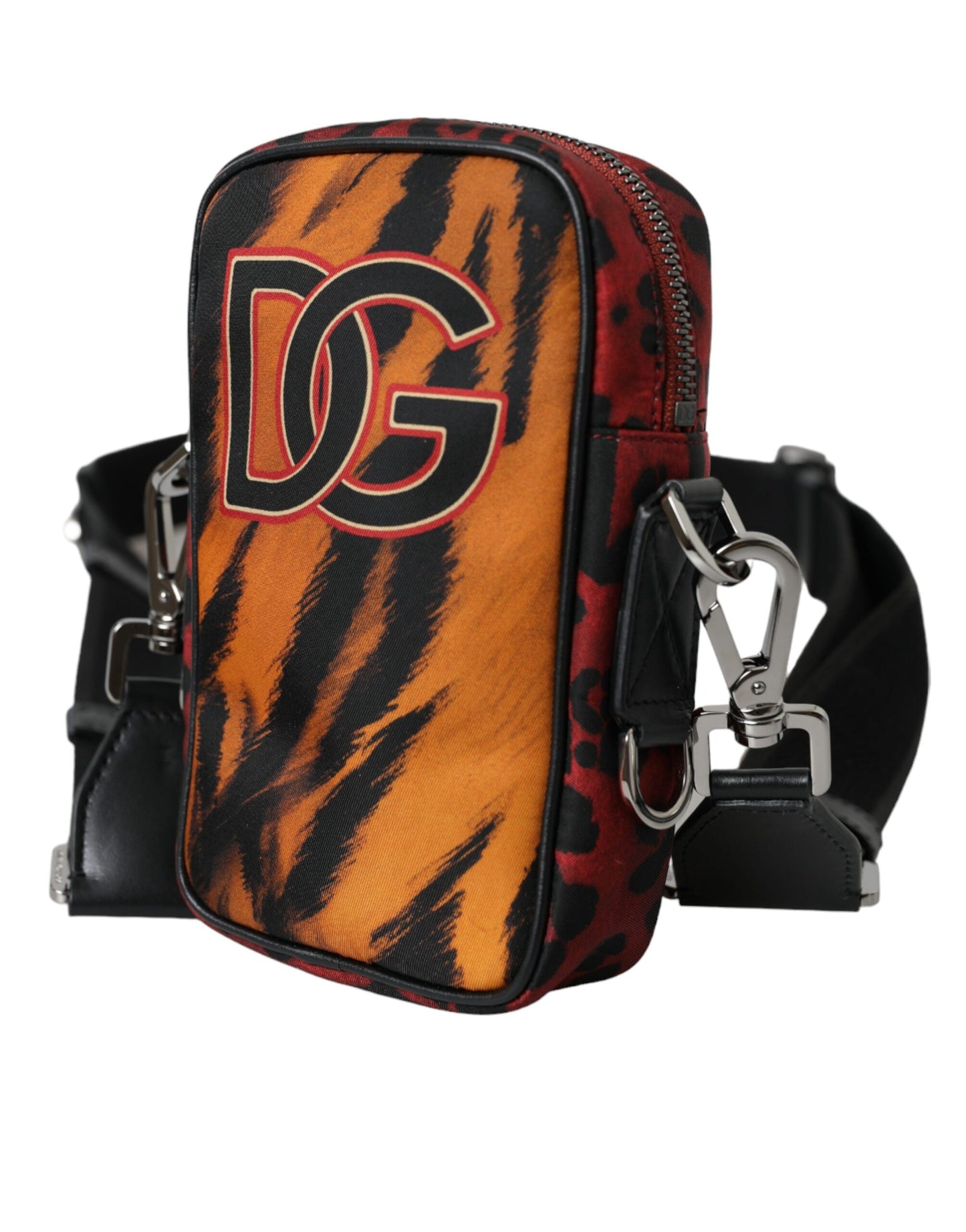 Sac bandoulière Dolce & Gabbana en nylon multicolore à imprimé tigre et logo