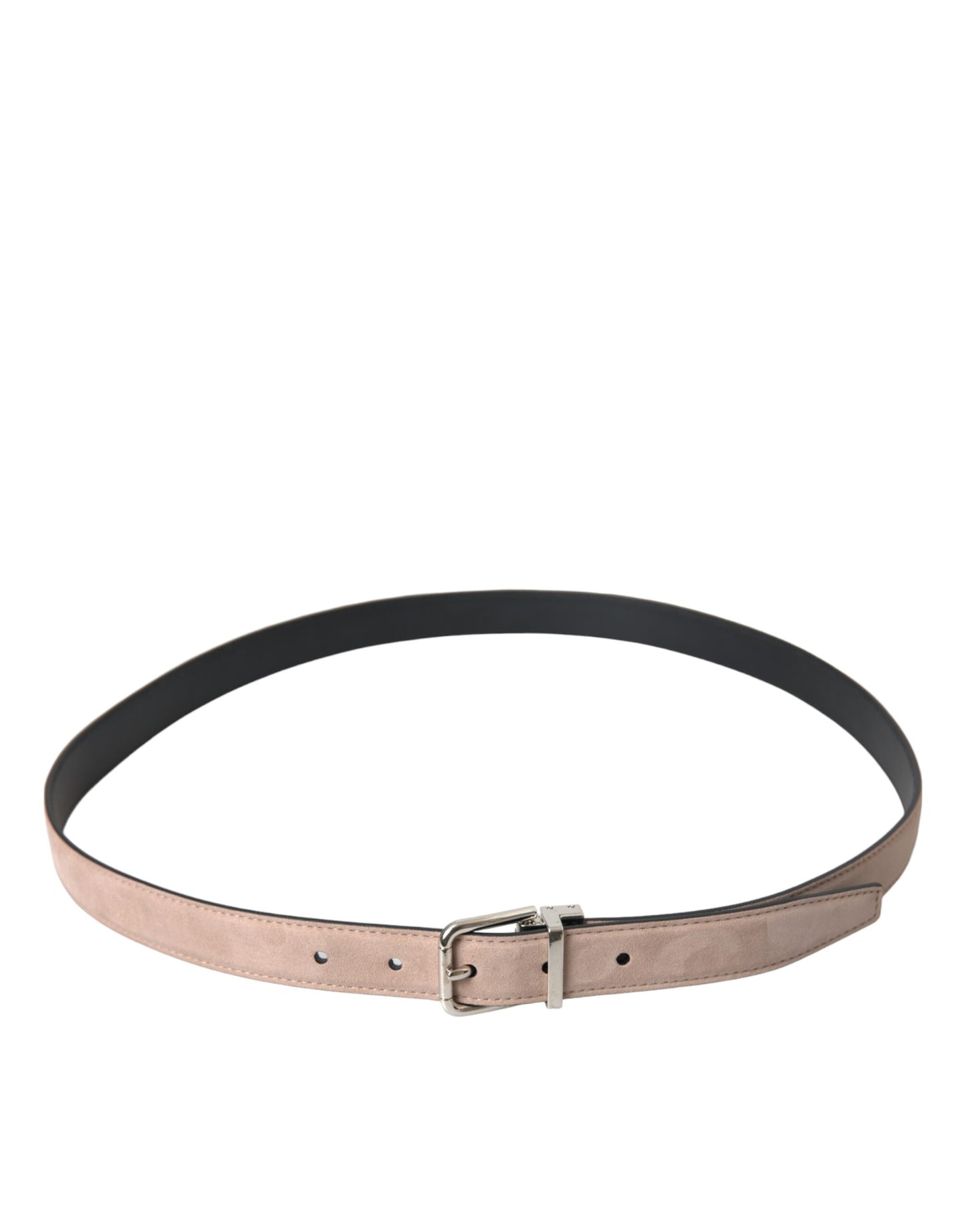 Ceinture Dolce & Gabbana en daim beige avec boucle argentée pour homme