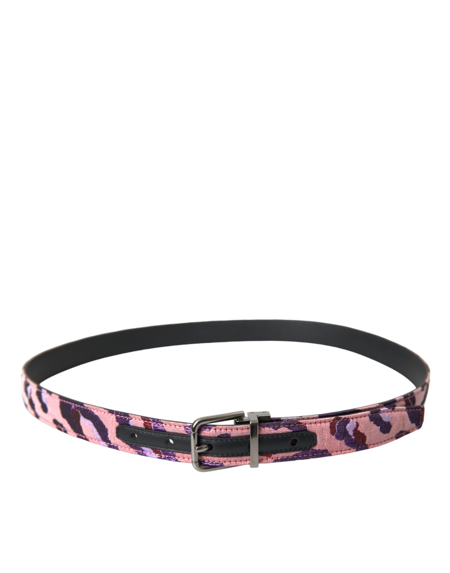 Ceinture Dolce & Gabbana en cuir jacquard multicolore avec boucle en métal