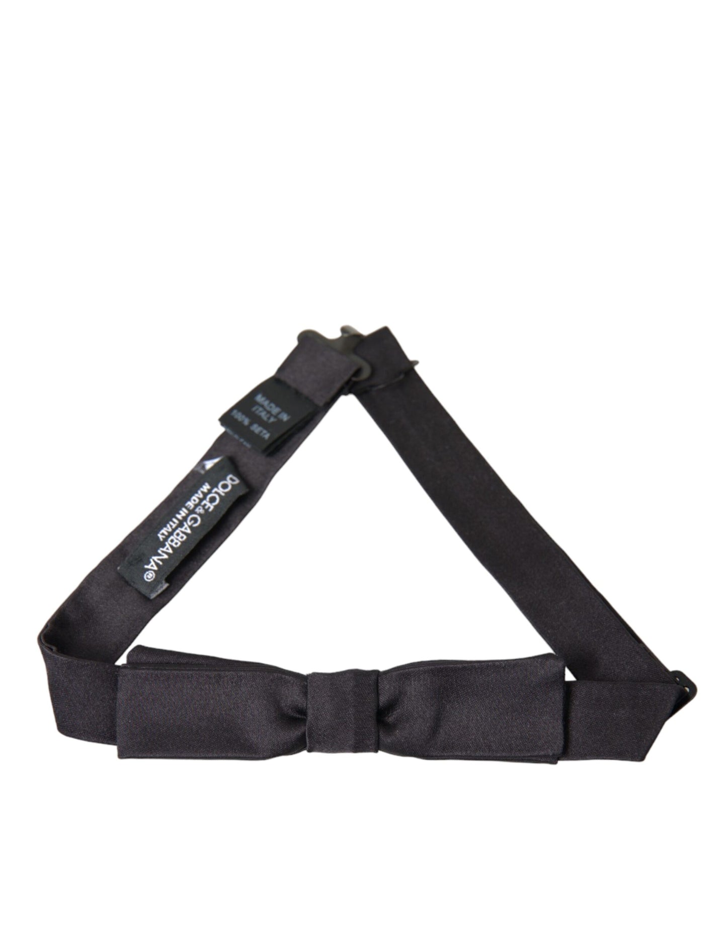 Nœud papillon ajustable en soie gris foncé Dolce & Gabbana pour homme