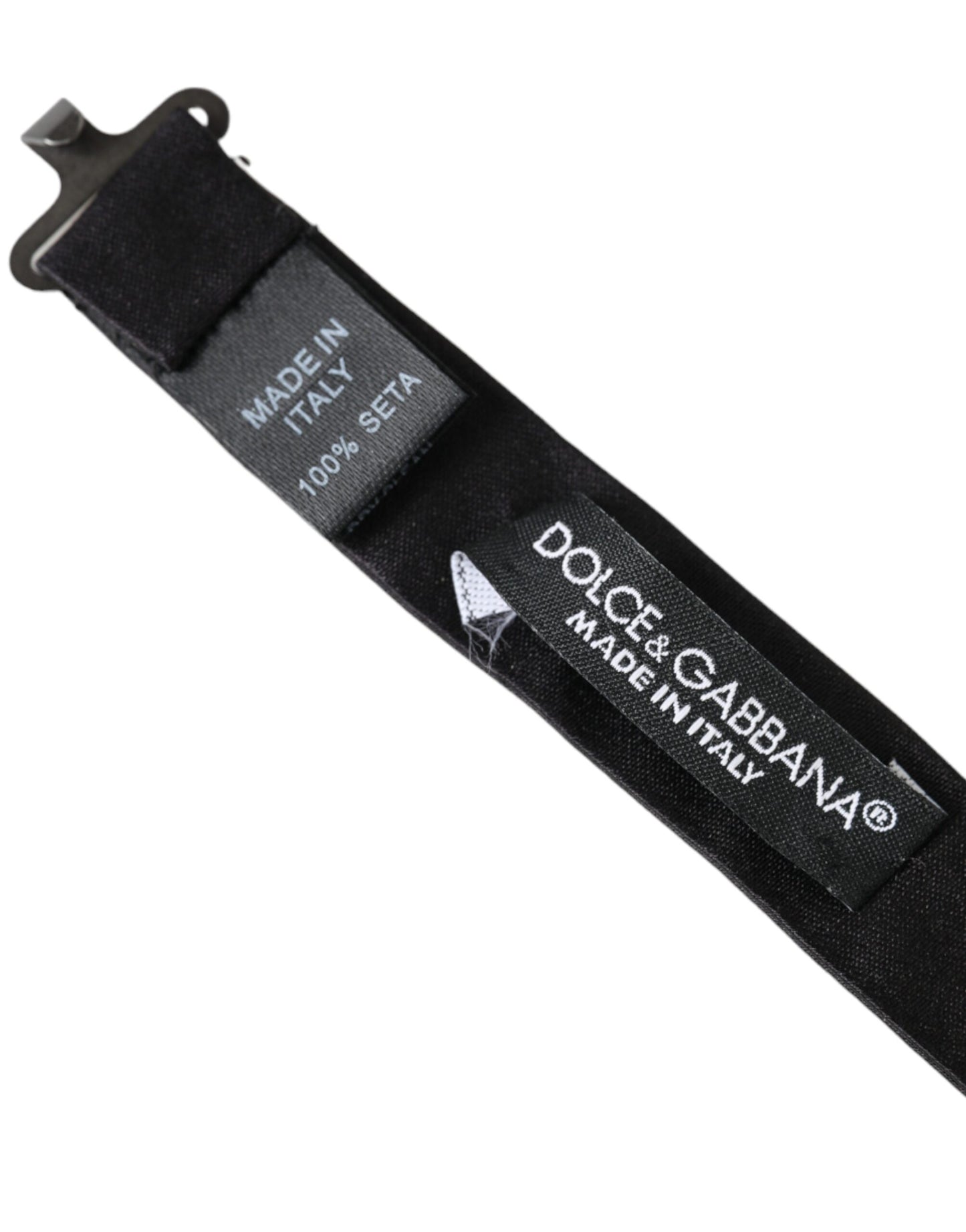 Nœud papillon ajustable en soie gris foncé Dolce & Gabbana pour homme
