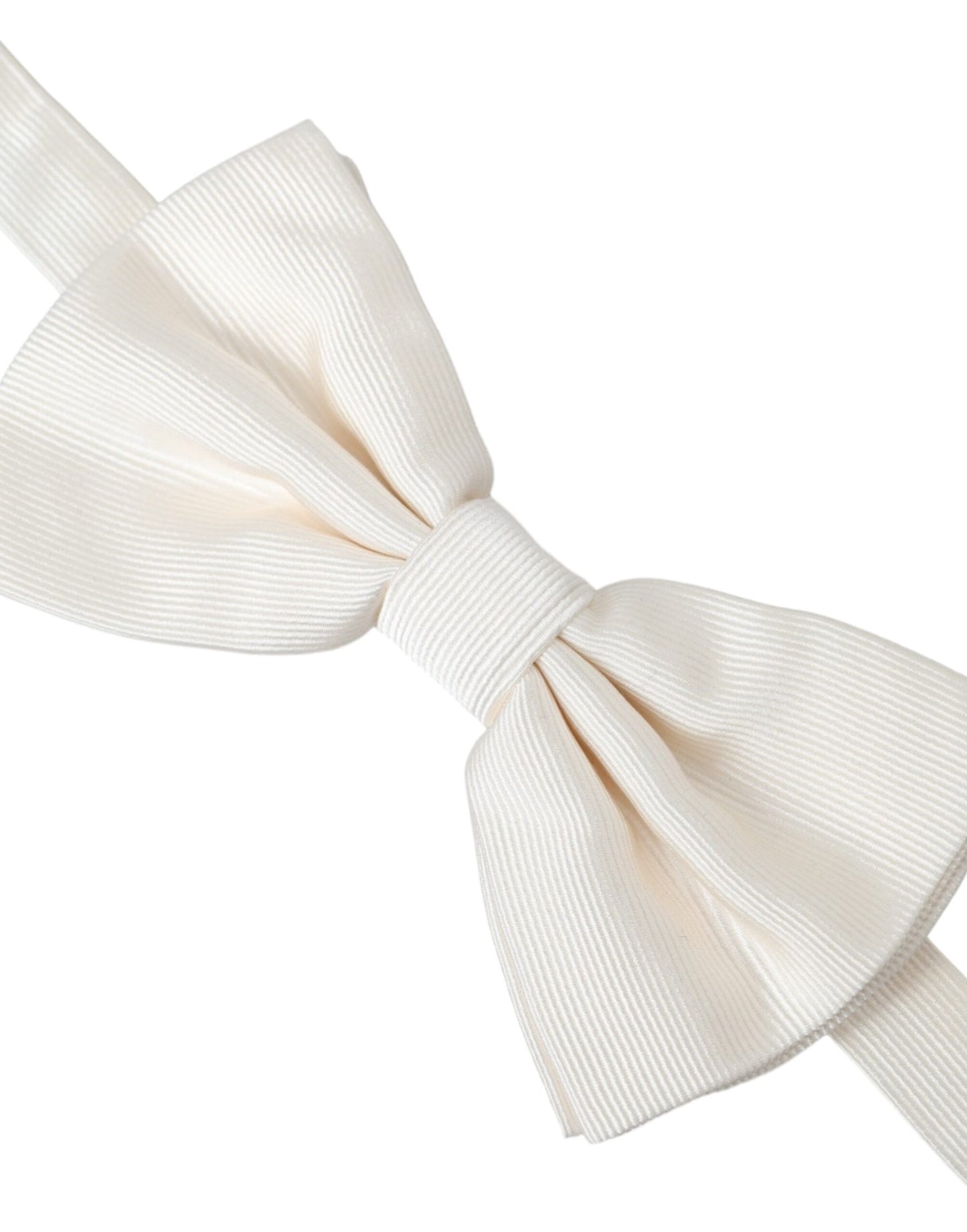 Nœud papillon ajustable en soie blanc cassé Dolce & Gabbana pour homme