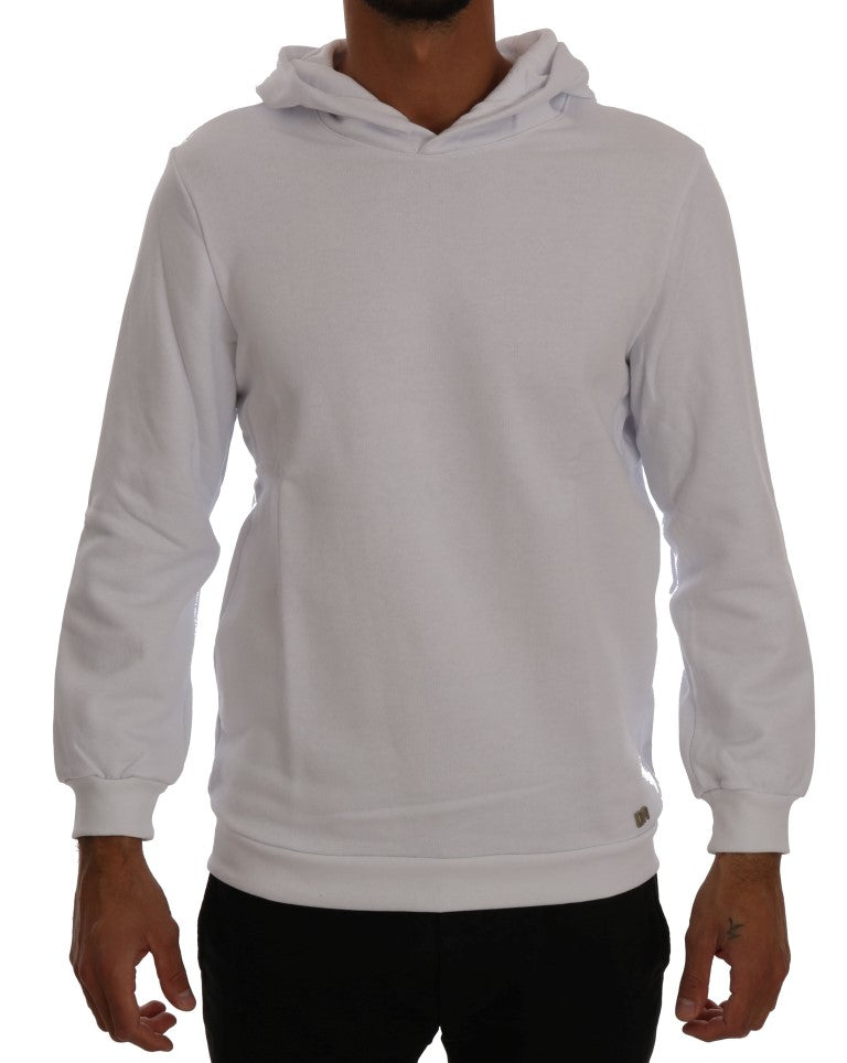 Pull à capuche élégant en coton blanc Daniele Alessandrini