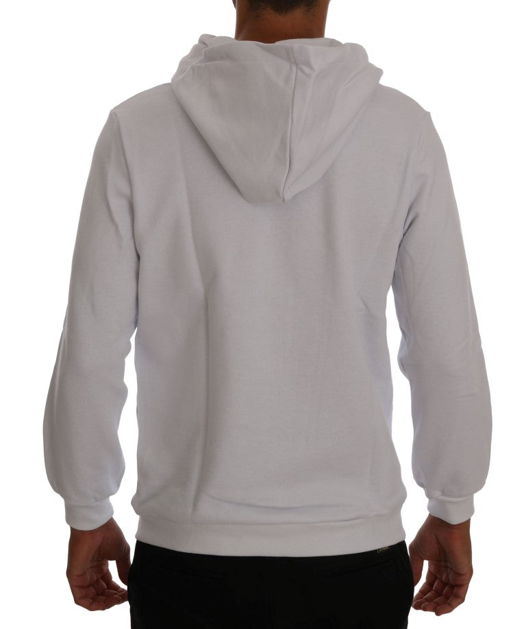 Pull à capuche élégant en coton blanc Daniele Alessandrini