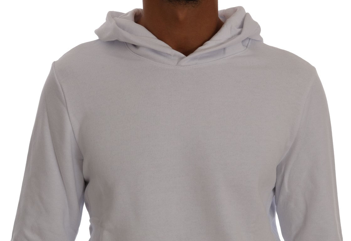 Pull à capuche élégant en coton blanc Daniele Alessandrini