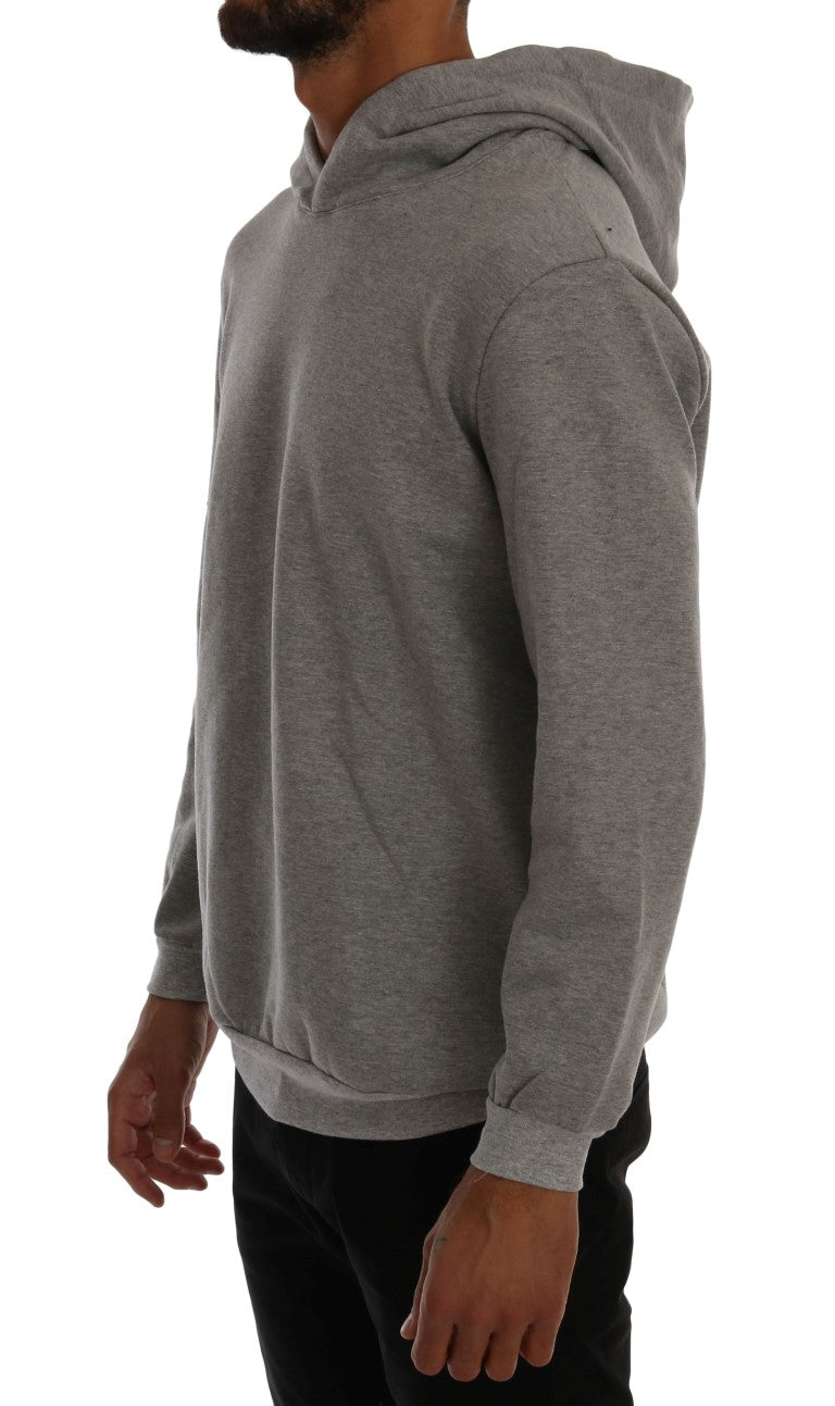 Pull à capuche en coton gris sophistiqué Daniele Alessandrini