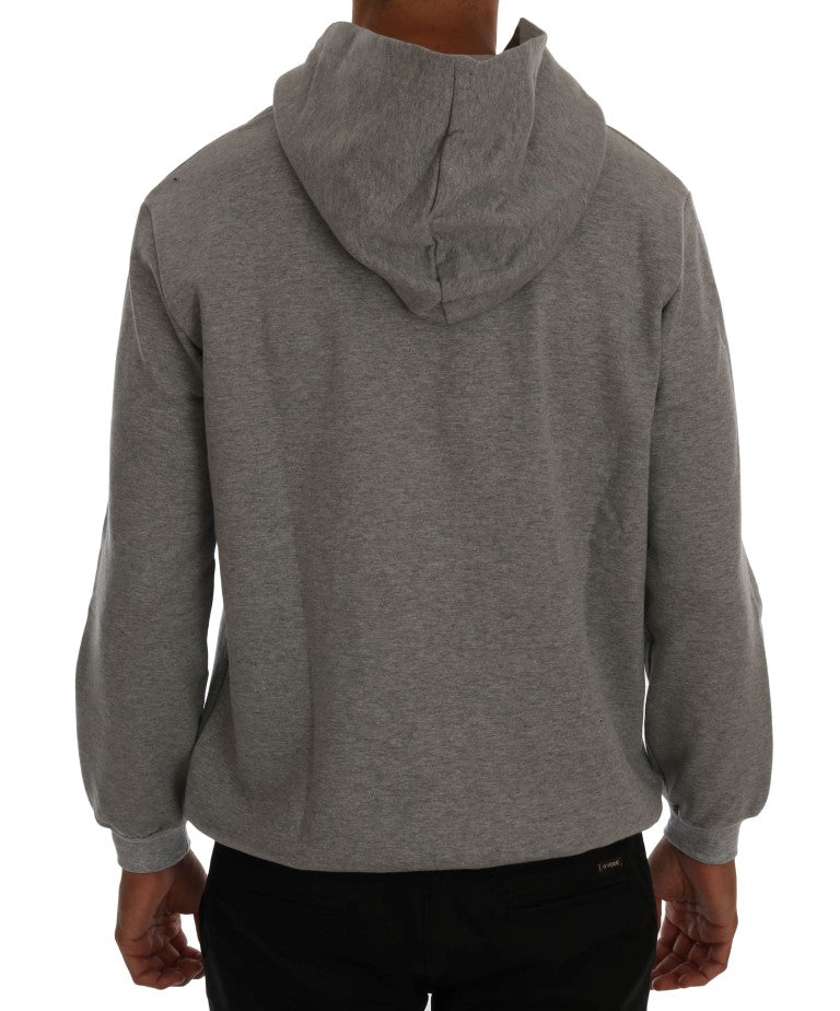 Pull à capuche en coton gris sophistiqué Daniele Alessandrini