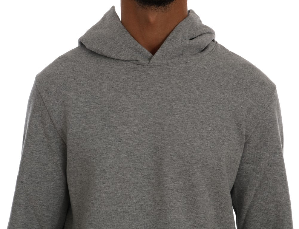 Pull à capuche en coton gris sophistiqué Daniele Alessandrini
