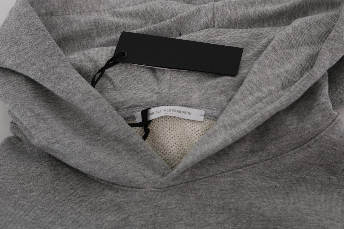 Pull à capuche en coton gris sophistiqué Daniele Alessandrini