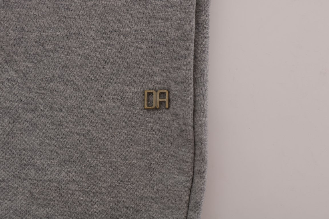 Pull à capuche en coton gris sophistiqué Daniele Alessandrini