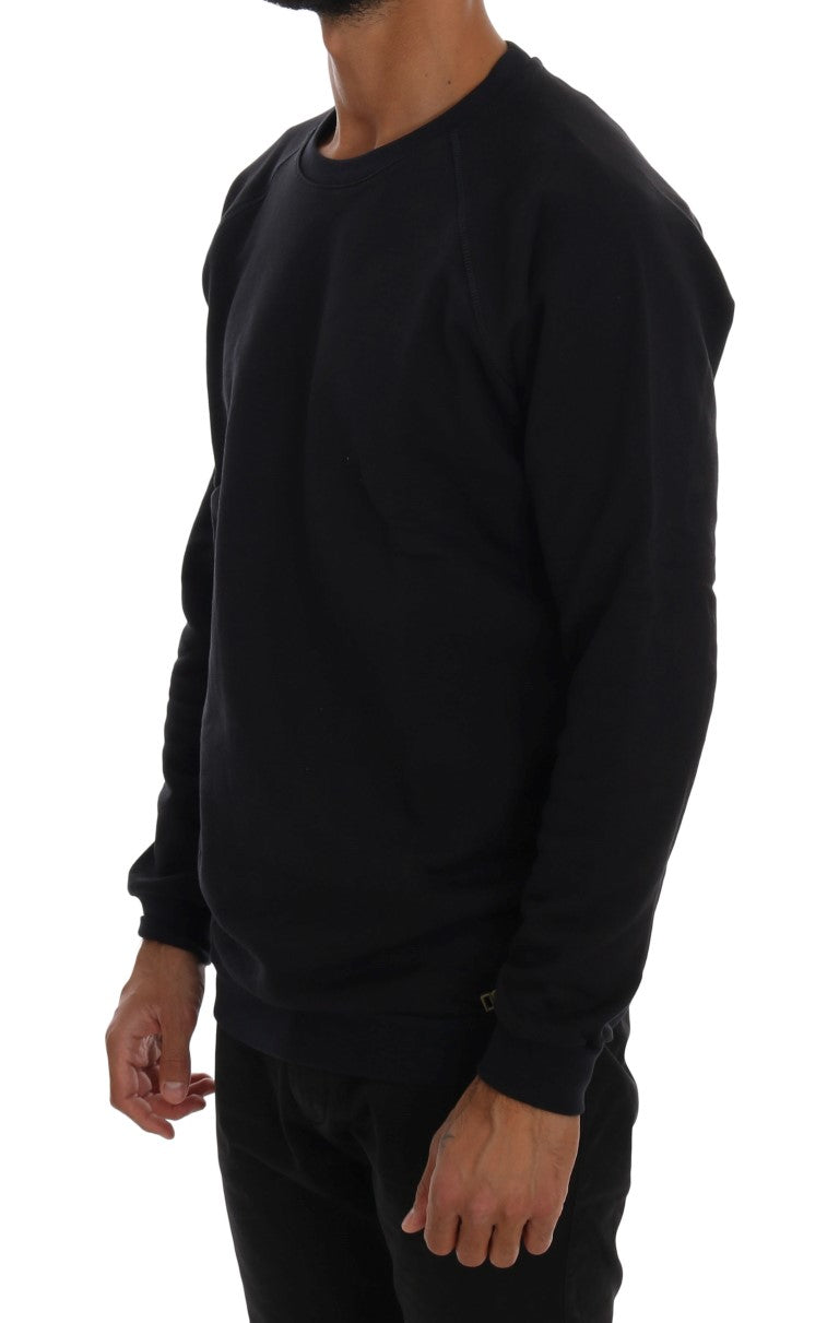 Pull ras du cou en coton bleu foncé chic Daniele Alessandrini