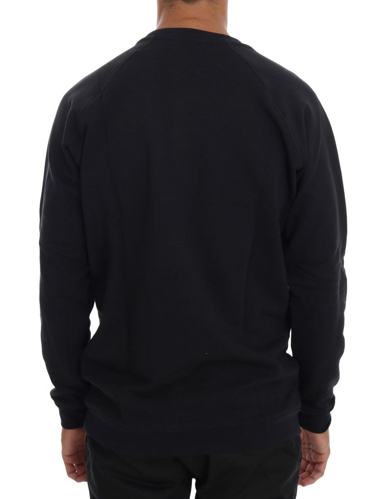 Pull ras du cou en coton bleu foncé chic Daniele Alessandrini