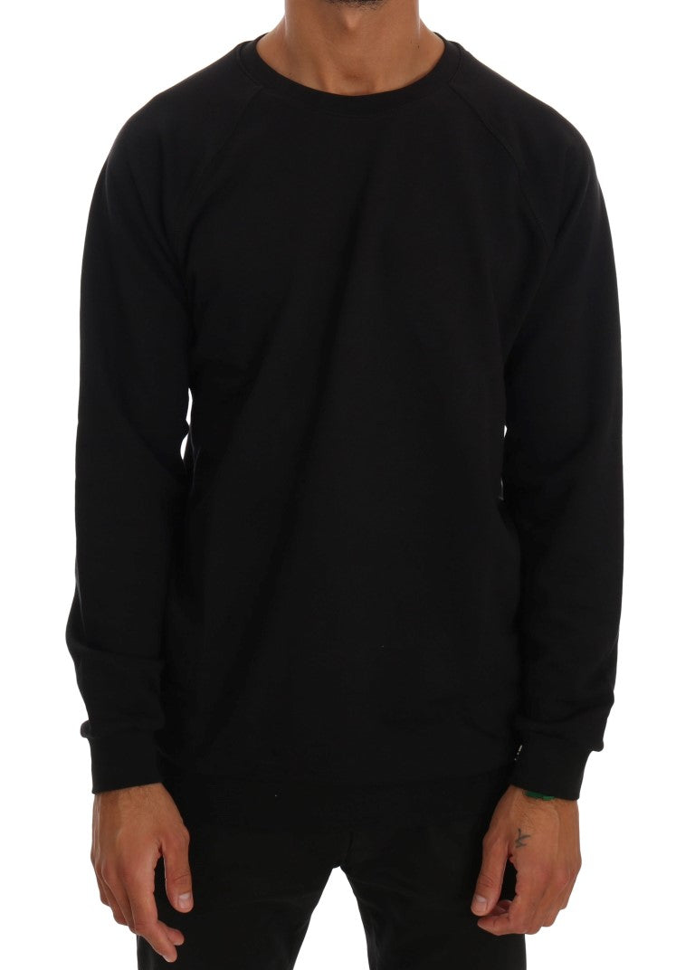Pull ras du cou élégant en coton noir Daniele Alessandrini