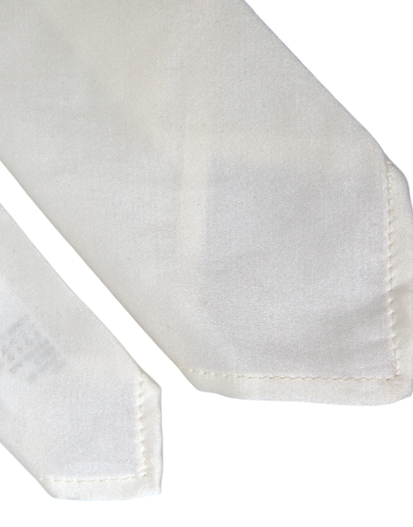 Cravate ajustable en soie mélangée blanche Dolce & Gabbana pour homme
