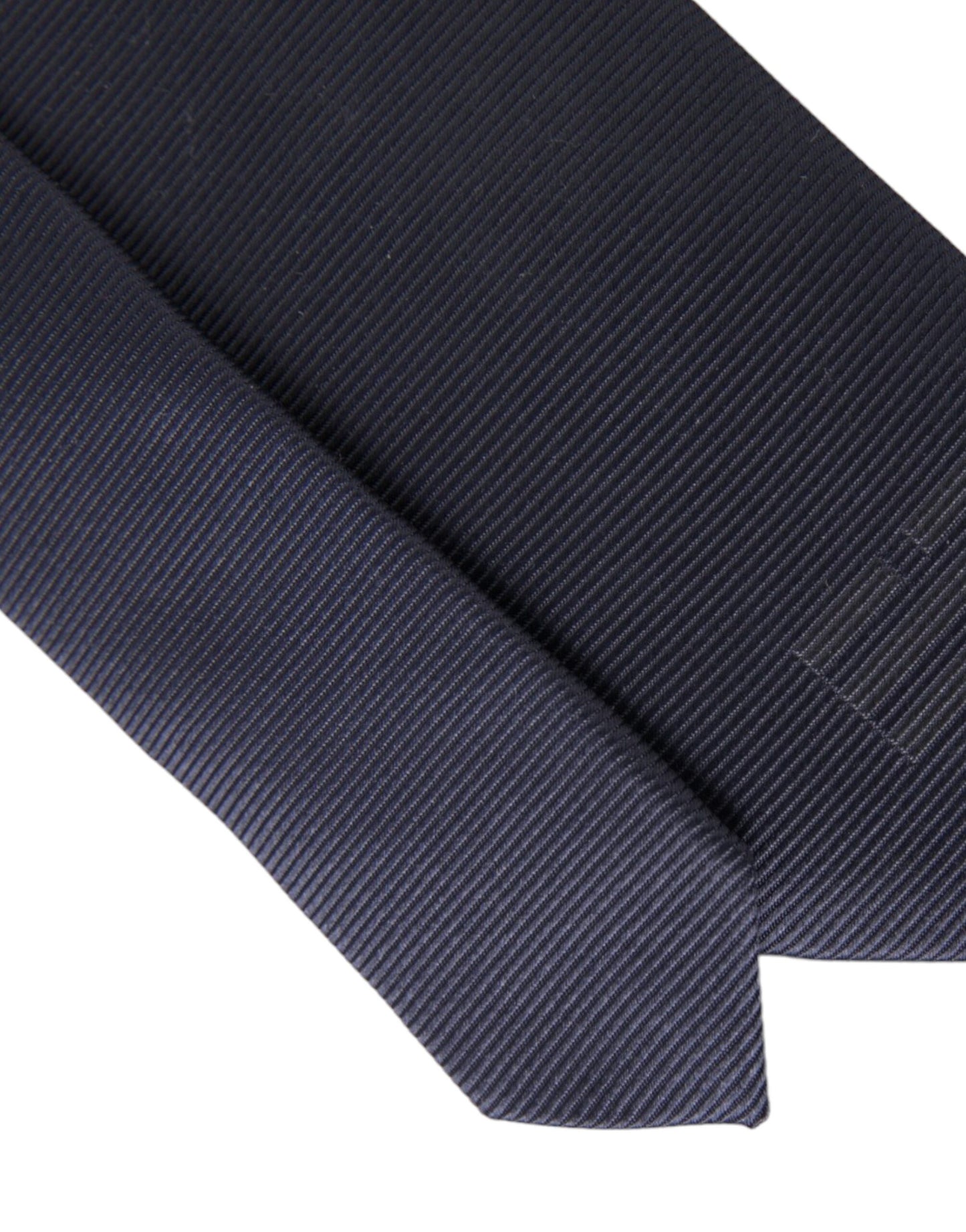 Cravate ajustable en soie unie bleue Dolce & Gabbana pour homme