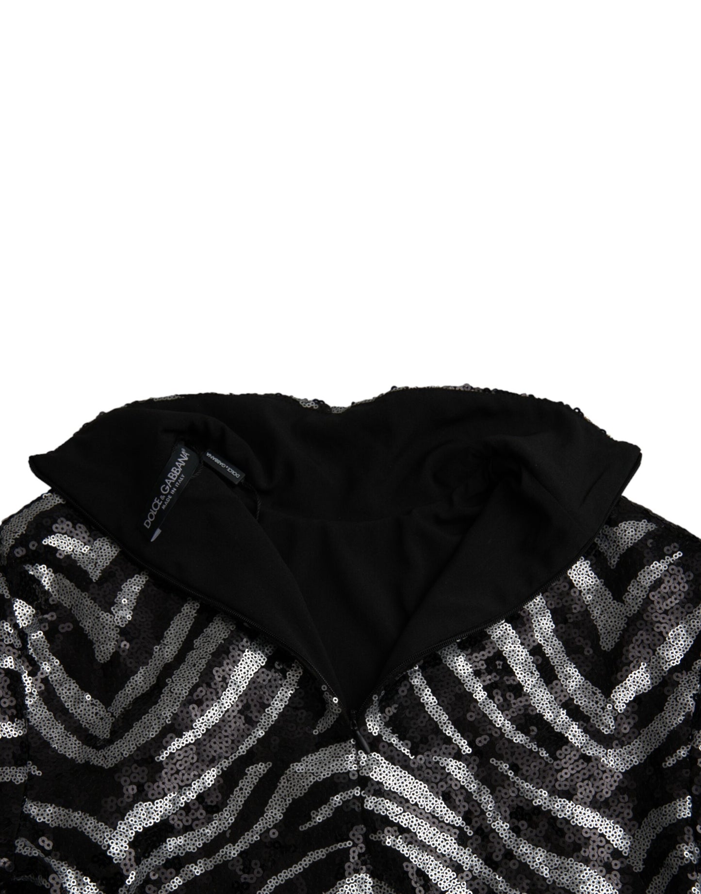 Dolce & Gabbana Black Silver Sequined Polyester Sweater by Dolce & Gabbana