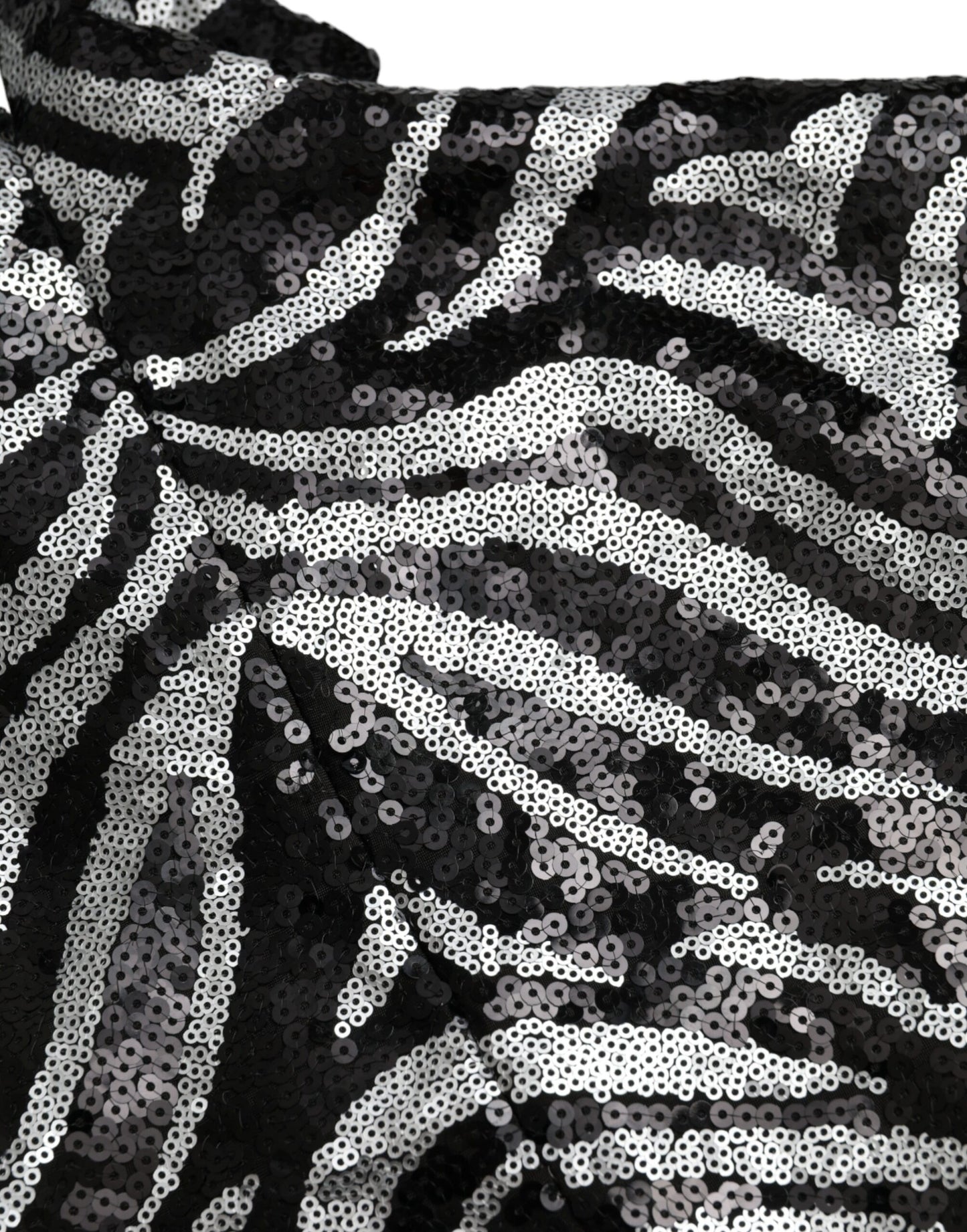 Dolce & Gabbana Black Silver Sequined Polyester Sweater by Dolce & Gabbana