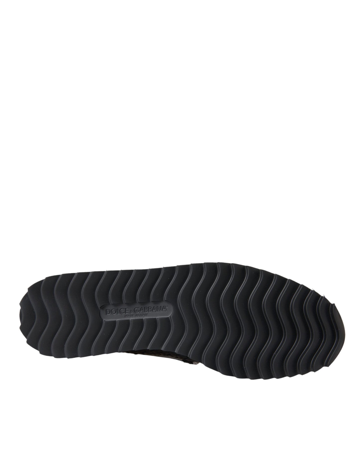 Mocassins Dolce & Gabbana en cuir de buffle tressé noir pour homme